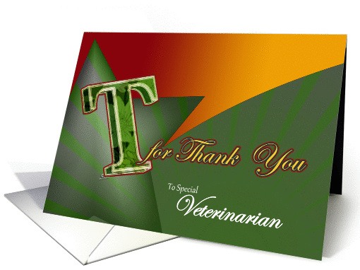 Veterinarian Thank you card sincere gratitude T for thank-you card