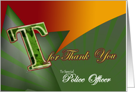 Police Officer Thank you card sincere gratitude T for thank-you card