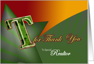 Realtor Thank you card sincere gratitude T for thank-you card