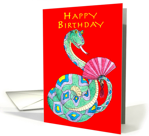 Happy Snake Year Birthday card (1009421)