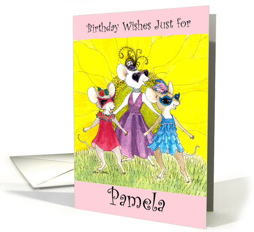 3 Singing Mice, Birthday - Pamela card (1194630)