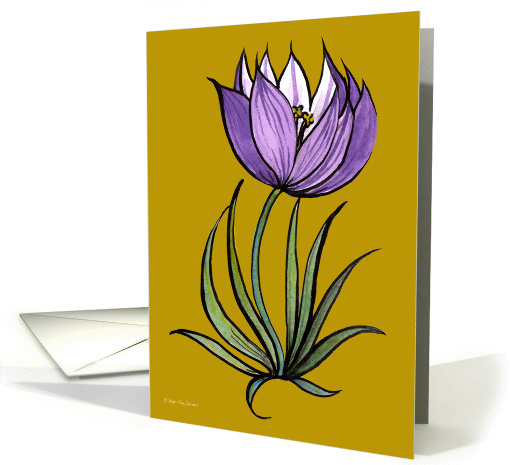 Norooz - Purple Crocus Ochre Field card (1421580)