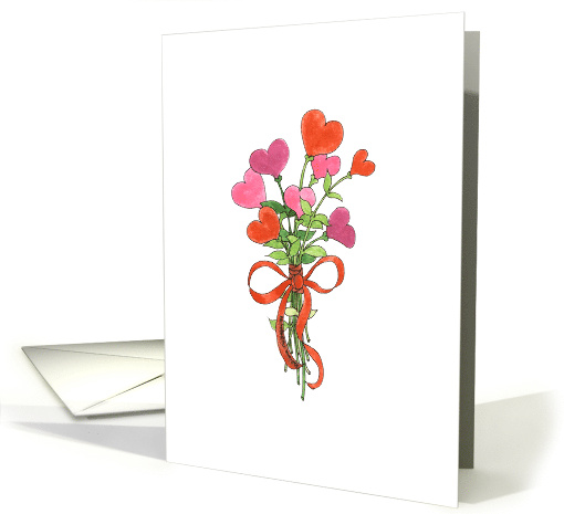 Valentine Birthday Heart Bouquet card (142692)