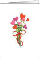 Valentine Birthday Heart Bouquet card