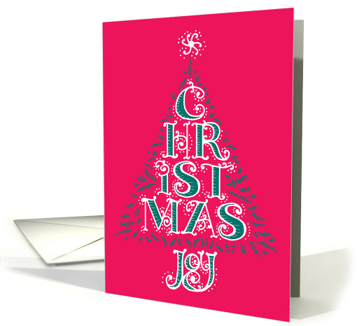 Christmas Joy Green Pine Tree card (1543762)