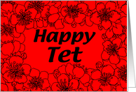 Happy Tet Red Blossom card