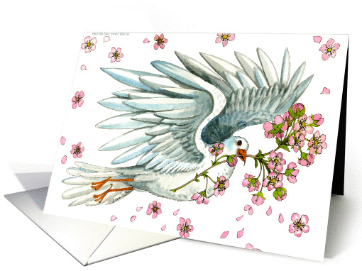 Spring Dove - Communion card (174031)