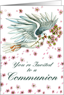 Dove Invite - Communion card