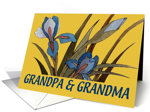 Grandparent's Iris - Anniversary card (202337)