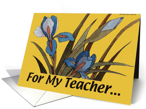 For My Teacher Iris - Birthday card (204241)