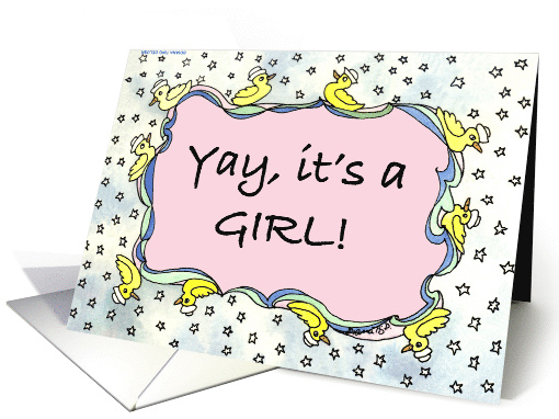 Congrats, It's a girl - Duckie card (212196)