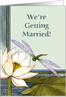 Wedding Announcement, Dragonfly Pond card