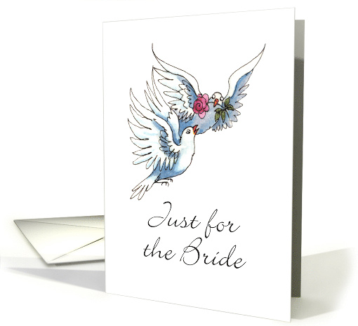 For the Bride Bridal Shower 2 Doves card (218801)