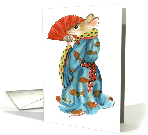 Year of the Rat Birthday Robed Rat card (227359)