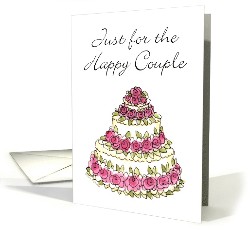 Wedding Congratulations Just for the Happy Couple Cake card (231641)