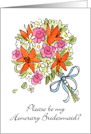 Honorary Bridesmaid? Bouquet card