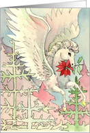 Christmas Poinsettia Pegasus card