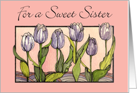Mother’s Day for Sister Purple Tulips card