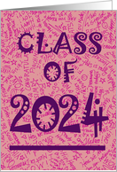 Daughter 2024 Grad Announcement Pink card
