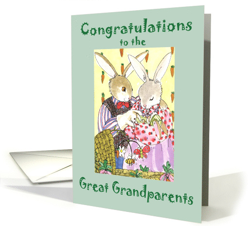 Congrats to the NEW Great Grandparents Bunny Family card (437253)