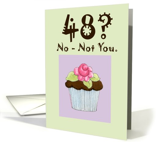 Rose Cupcake 48 birthday card (454372)