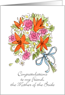 Congrats Friend Mother of the Bride Bouquet card