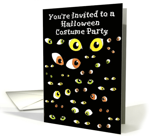 Costume Party Invitation Halloween Eyes card (473611)