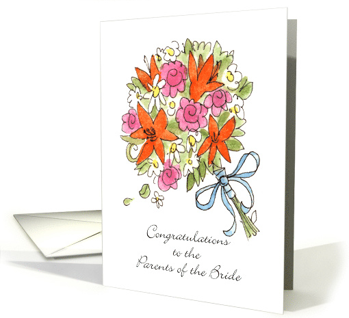 Congrats Bride's Parents Bouquet card (473636)
