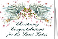 Christening Congratz Twin Doves card