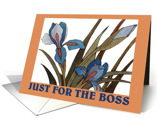 Boss's Day Bold Iris card (485776)