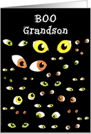 Grandson Halloween Eyes card