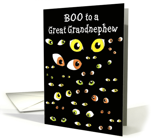 Great Grandnephew Halloween Eyes card (490018)