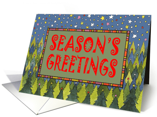 Pine Forest Season's Greetings card (529213)