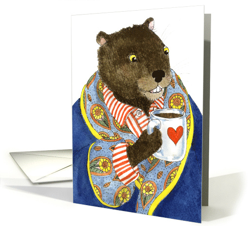 Groundhog Day Groundhog Awakes card (551243)