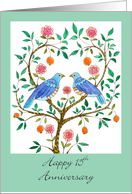 Blue Doves 15th Anniversary card