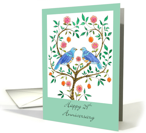 29th Anniversary Blue Doves card (559801)