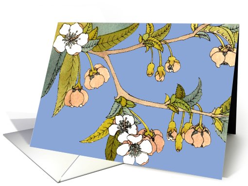 Cherry Blossom Birthday Aunt card (574133)