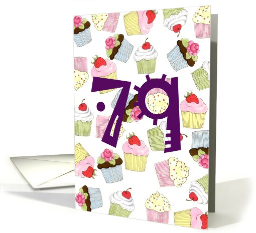 Cupcakes Galore 79th  Birthday card (599553)