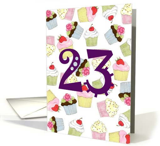 Cupcakes Galore 23rd Birthday card (628588)