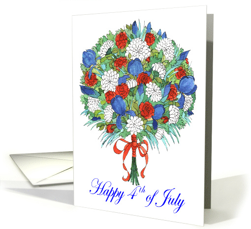 Fourth of July Patriotic Bouquet card (641511)