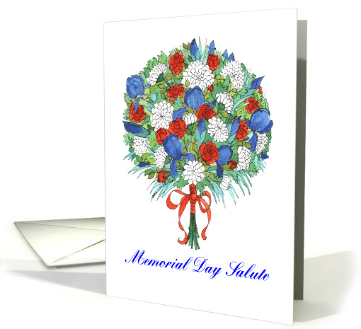 Memorial Day Patriotic Bouquet card (641533)