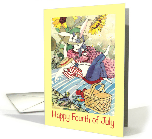 July 4th Picnic Hares card (646394)