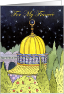 Fiancee Eid al Fitr Golden Mosque card