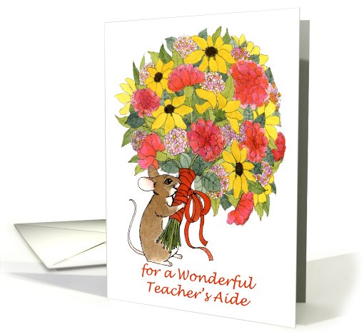 Teacher's Aide Birthday Mousie Bouquet card (754778)