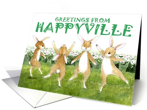 Happyville, Bunny Dance card (793837)