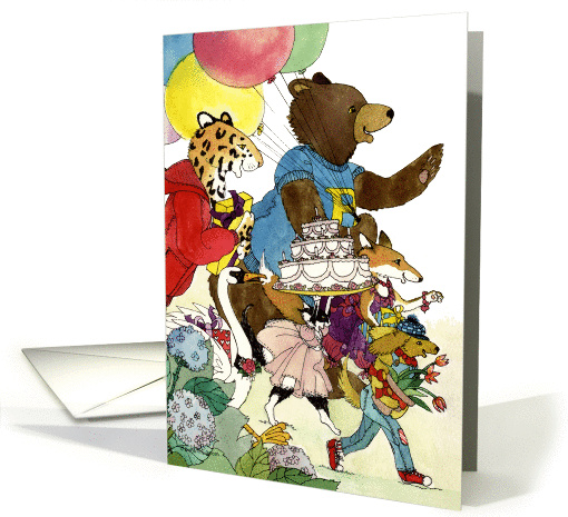 From all of us, The Animal Birthday Race card (799947)