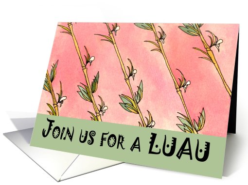 Luau Invitation Bamboo card (815816)