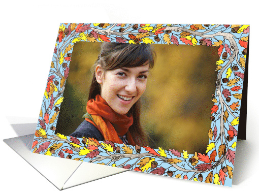 Thanksgiving Oak Horizontal Custom Photo card (856598)