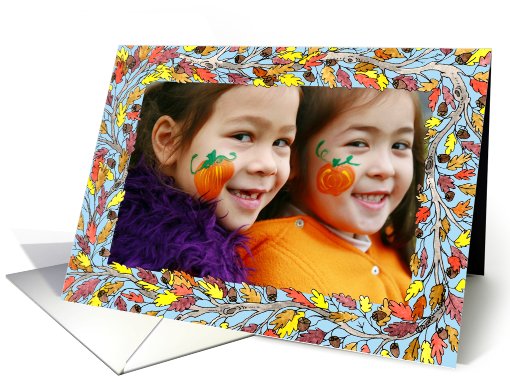 Fall Oak Horizontal Photo card (856607)