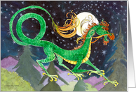 Starry Night Dragon Birthday Year card